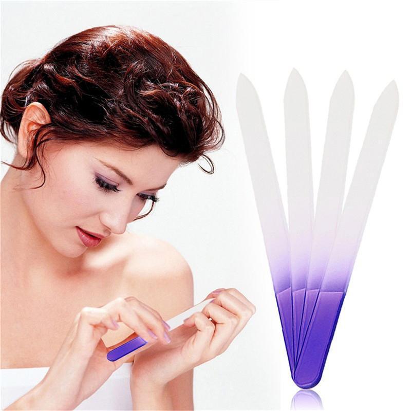 Durable Crystal Glass Nail File Buffer Art Files Manicure V528-CRYSTAL-GLASS-NAIL-PURPLE-145443