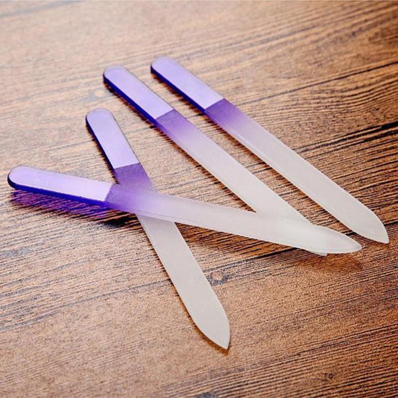 Durable Crystal Glass Nail File Buffer Art Files Manicure V528-CRYSTAL-GLASS-NAIL-PURPLE-145443