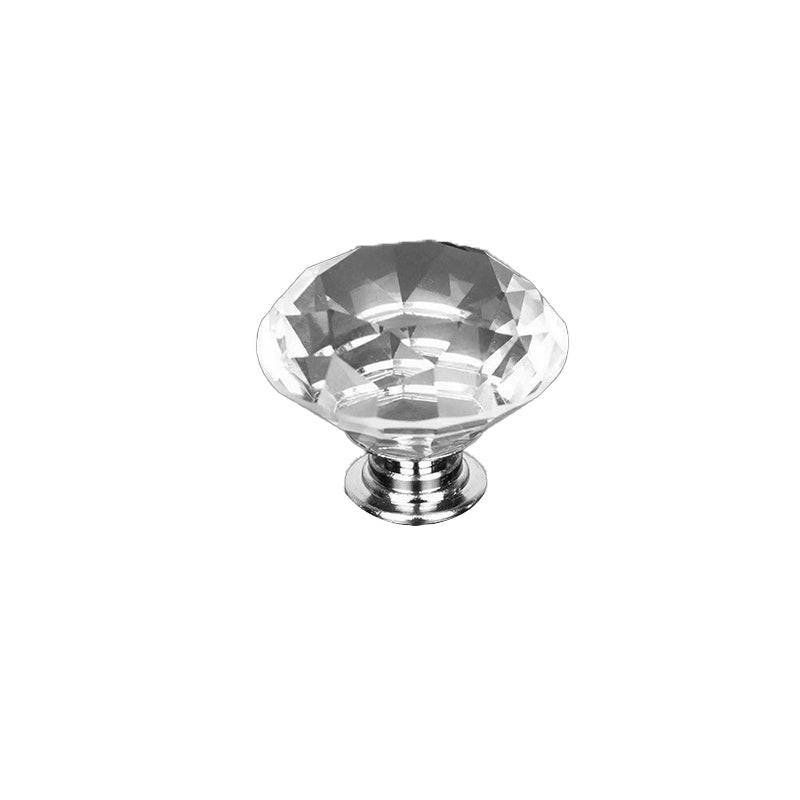 Door Knobs Handles Clear Crystal Diamond Glass Kitchen Cupboard Cabinet Pulls 40MM - Red-10PCS V528-CRYSTAL-RED-40MM-10PCS-85003