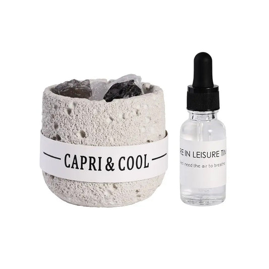 Crystal Stone Oil Diffuser Passive Aromatherapy Set White Natural Bedroom Decor - Blue Bellflower V528-CRYSTAL-STONE-BLUEBELL-247962