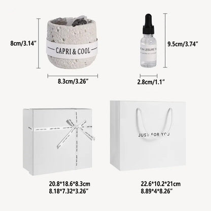 Crystal Stone Oil Diffuser Passive Aromatherapy Set White Natural Bedroom Decor - Blue Bellflower V528-CRYSTAL-STONE-BLUEBELL-247962