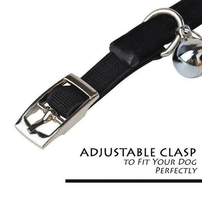 Suede Adjustable Pet Collar with Rhinestone for Cat Puppy 5 Colours Quick Release - Blue V528-CRYSTALCOLLAR-BLUE-17820