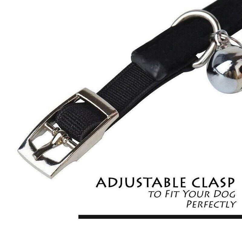 Suede Adjustable Pet Collar with Rhinestone for Cat Puppy 5 Colours Quick Release - Red V528-CRYSTALCOLLAR-RED-15845