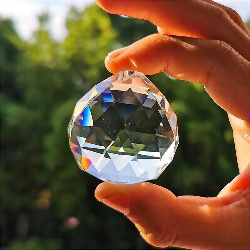 12Pcs 30mm Suncatcher Chandelier Clear Glass Prism Crystal Ball Pendant Set V528-CRYSTALPENDANT12PCS-506124