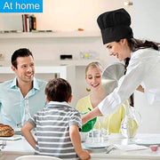 Adjustable Chef Cap with Elastic Band for Kitchen Cooking Baking Catering Use - Black Flatware V528-CSM-HCJ-879465