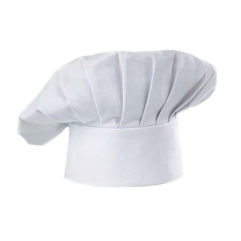 Adjustable Chef Cap with Elastic Band for Kitchen Cooking Baking Catering Use - Black Flatware V528-CSM-HCJ-879465