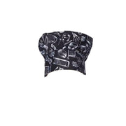 Adjustable Chef Cap with Elastic Band for Kitchen Cooking Baking Catering Use - Black Flatware V528-CSM-HCJ-879465