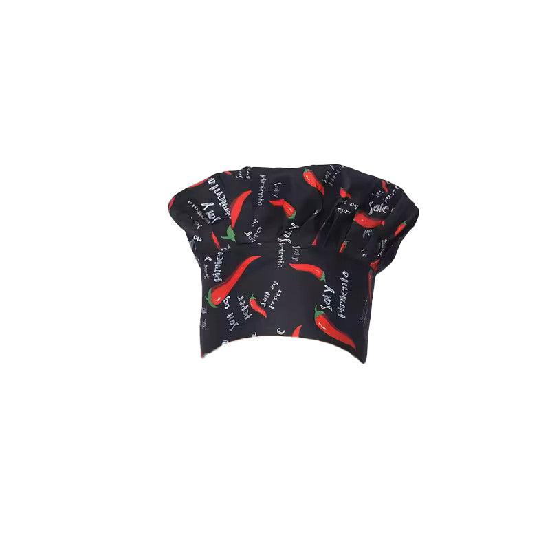 Adjustable Chef Cap with Elastic Band for Kitchen Cooking Baking Catering Use - Black Flatware V528-CSM-HCJ-879465