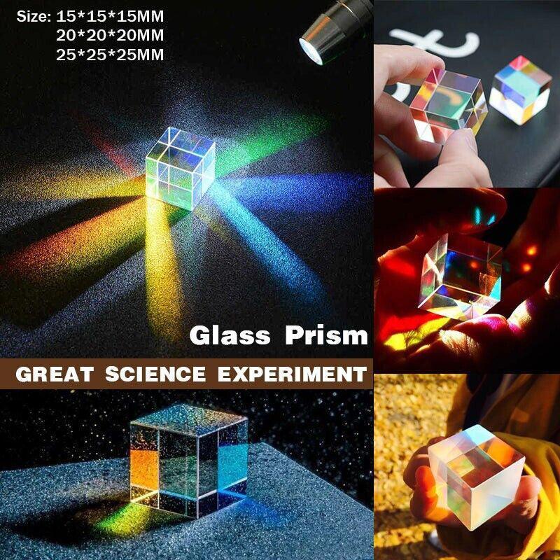 Glass Prism Cube 15 20 25mm RGB Dispersion Science Experiment or Storage Bag - Only 1PC Storage Bag V528-CUBEPRISMSTORAGEBAG-149709