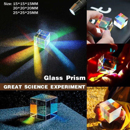 Glass Prism Cube 15 20 25mm RGB Dispersion Science Experiment or Storage Bag - Only 1PC Storage Bag V528-CUBEPRISMSTORAGEBAG-149709