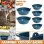 Chicken Feeding Basin 6pcs Plastic Breeding Trough Bowl Farm Feeder Container V528-CULTURE-POT-S-6PCS-772758