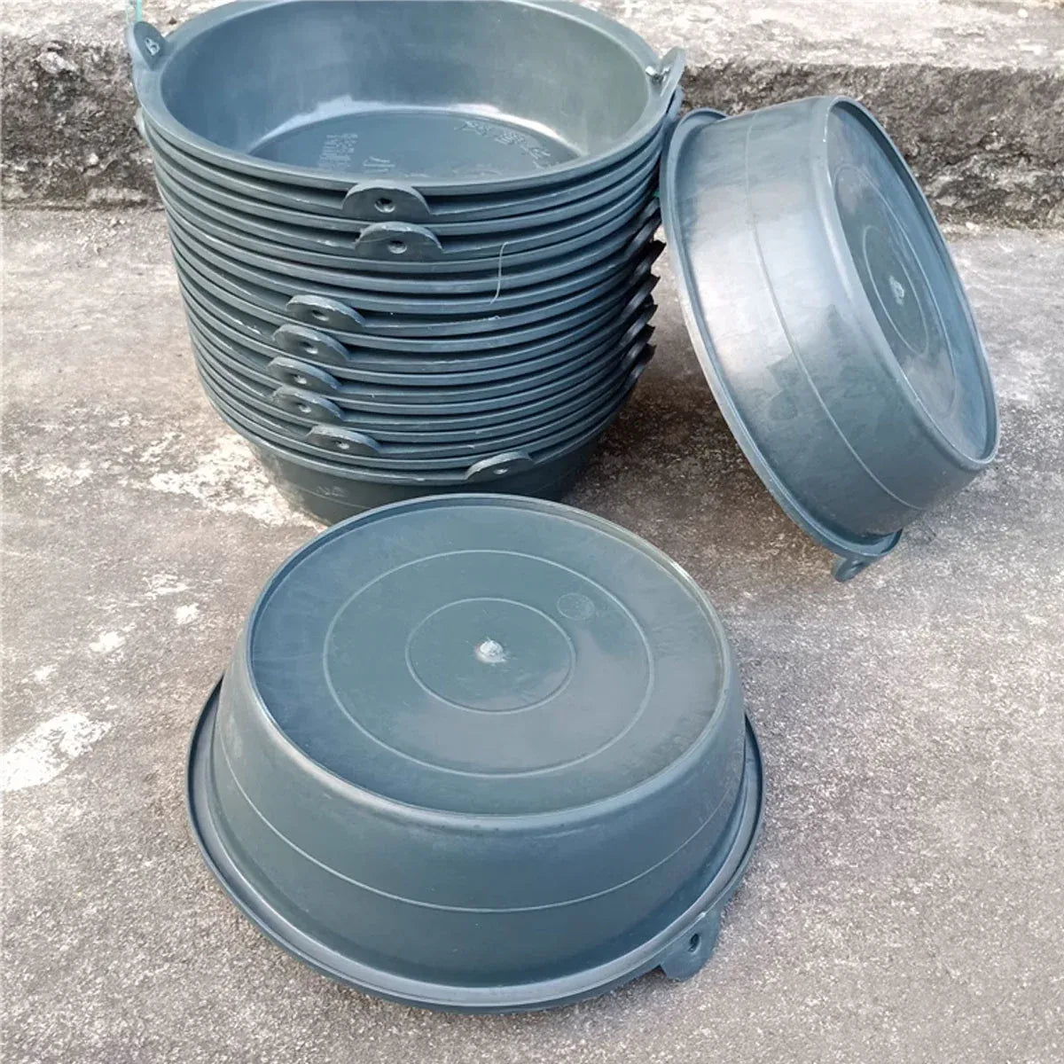 Chicken Feeding Basin 6pcs Plastic Breeding Trough Bowl Farm Feeder Container V528-CULTURE-POT-S-6PCS-772758