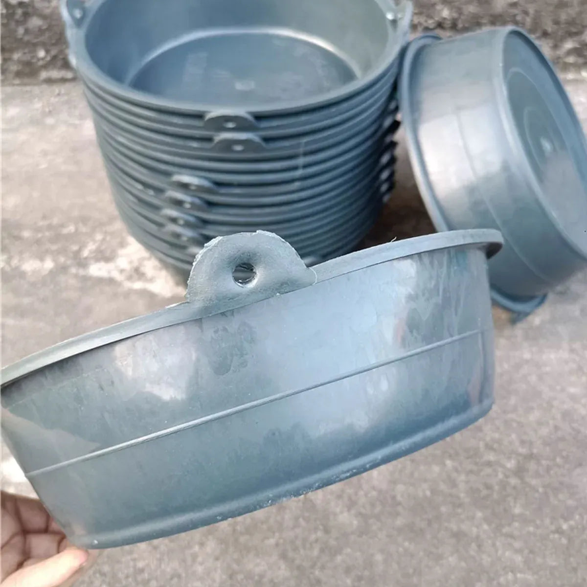 Chicken Feeding Basin 6pcs Plastic Breeding Trough Bowl Farm Feeder Container V528-CULTURE-POT-S-6PCS-772758