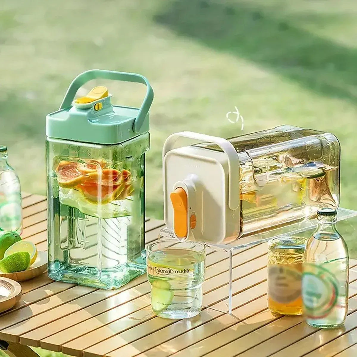 Large Capacity 3.5L Cold Water Kettle Home Use Beverage Dispenser Jug Mug - Green V528-CUP-3500ML-GREEN-763027