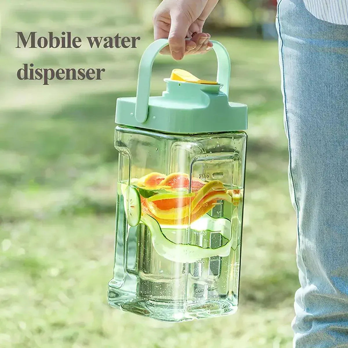 Large Capacity 3.5L Cold Water Kettle Home Use Beverage Dispenser Jug Mug - Green V528-CUP-3500ML-GREEN-763027