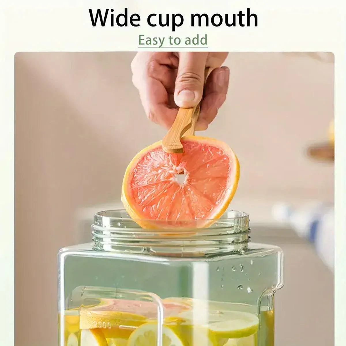 Large Capacity 3.5L Cold Water Kettle Home Use Beverage Dispenser Jug Mug - Green V528-CUP-3500ML-GREEN-763027