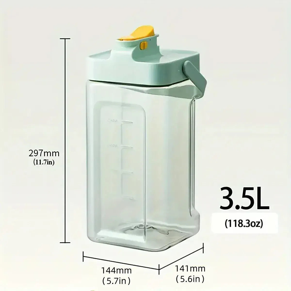 Large Capacity 3.5L Cold Water Kettle Home Use Beverage Dispenser Jug Mug - White V528-CUP-3500ML-WHITE-962793