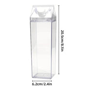 4pcs Large Capacity Square Mug Transparent Plastic Water Juice Drinking Cups V528-CUP-500ML-4PCS-619042