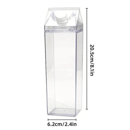 4pcs Large Capacity Square Mug Transparent Plastic Water Juice Drinking Cups V528-CUP-500ML-4PCS-619042