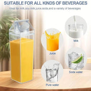 4pcs Large Capacity Square Mug Transparent Plastic Water Juice Drinking Cups V528-CUP-500ML-4PCS-619042