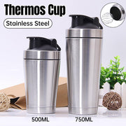 500/750ML Stainless Steel Protein Blender Shaker Cup Bottle Mixed Water Sport - 750ml V528-CUP-750ML-566112