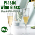 8pcs 180ml Plastic Champagne Glass Tall Wine Glass for Party Wedding Celebration V528-CUP-8PCS-180ML-287548