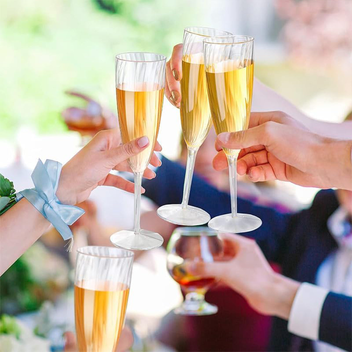 8pcs 180ml Plastic Champagne Glass Tall Wine Glass for Party Wedding Celebration V528-CUP-8PCS-180ML-287548