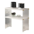 Acrylic Desktop Cup Holder Multi-Purpose Portable Storage Organizer For Home - White V528-CUP-HOLDER-2-WHITE-385325