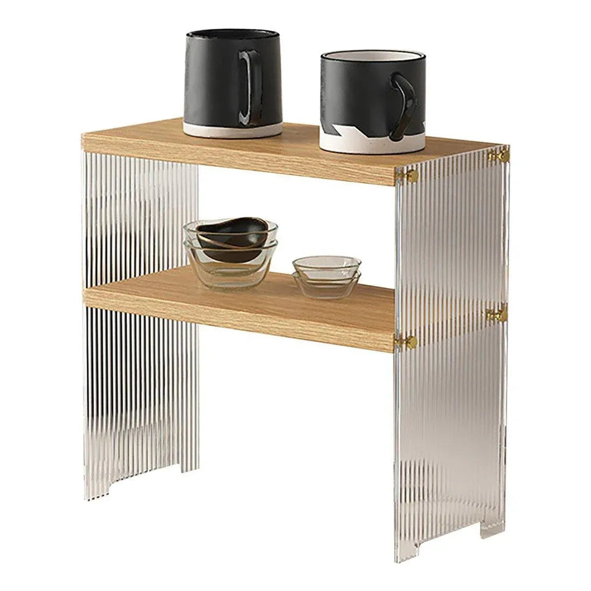 Acrylic Desktop Cup Holder Multi-Purpose Portable Storage Organizer For Home - Wood V528-CUP-HOLDER-2-YMS-995010