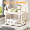 Double Layer Shelf Storage Rack for Water Cups Tea Cups Organizer Kitchen Rack V528-CUP-HOLDER-507488