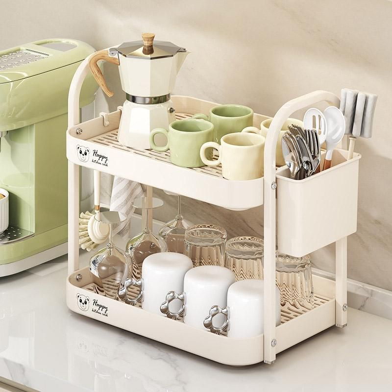 Double Layer Shelf Storage Rack for Water Cups Tea Cups Organizer Kitchen Rack V528-CUP-HOLDER-507488