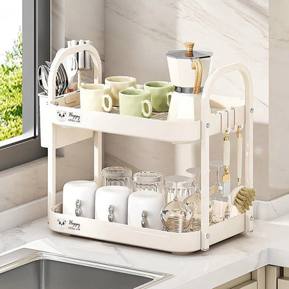 Double Layer Shelf Storage Rack for Water Cups Tea Cups Organizer Kitchen Rack V528-CUP-HOLDER-507488