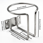 2pcs Cup Stainless Steel Boat Drink Holder Ring Holders Marine Car Truck Yacht V528-CUP-HOLDER-SILVER-2PCS-424625