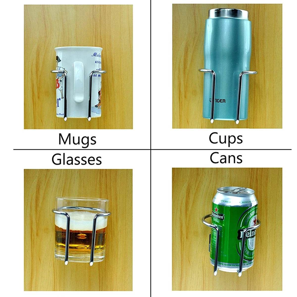 2pcs Cup Stainless Steel Boat Drink Holder Ring Holders Marine Car Truck Yacht V528-CUP-HOLDER-SILVER-2PCS-424625