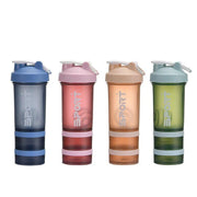 Powder Milkshake Drink Cup Sport Water Bottle 500Ml 3 Tier Protein Shaker Pill - Orange V528-CUP-ORANGE-98191