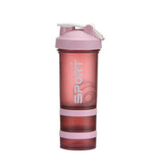 Powder Milkshake Drink Cup Sport Water Bottle 500Ml 3 Tier Protein Shaker Pill - Orange V528-CUP-ORANGE-98191