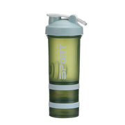 Powder Milkshake Drink Cup Sport Water Bottle 500Ml 3 Tier Protein Shaker Pill - Orange V528-CUP-ORANGE-98191