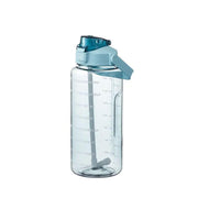 2L Water Bottle Straw Cup Motivational Drink Flask With Time Markings Sports Gym - Purple V528-CUP-PURPLE-81172