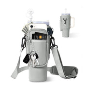 Portable Cup Sleeve Drink Holder Reusable Water Bottle Carrier Travel Bag - Grey V528-CUP-SLEEVE-GREY-906295
