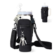 Portable Cup Sleeve Drink Holder Reusable Water Bottle Carrier Travel Bag - Grey V528-CUP-SLEEVE-GREY-906295
