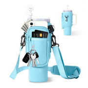 Portable Cup Sleeve Drink Holder Reusable Water Bottle Carrier Travel Bag - Grey V528-CUP-SLEEVE-GREY-906295