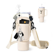 Portable Cup Sleeve Drink Holder Reusable Water Bottle Carrier Travel Bag - Grey V528-CUP-SLEEVE-GREY-906295