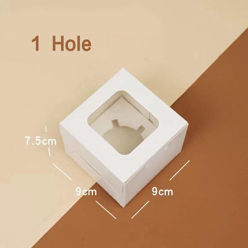 Cupcake Box Cases 1/2/4/8/12 Holes Window Face Cases Party Wedding Muffin Baking - 2 Holes 25PCS V528-CUPCAKE2HOLE25PCS