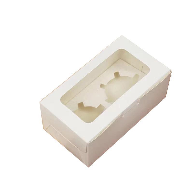 Cupcake Box Cases 1/2/4/8/12 Holes Window Face Cases Party Wedding Muffin Baking - 2 Holes 25PCS V528-CUPCAKE2HOLE25PCS