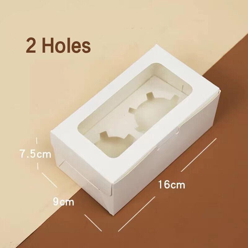 Cupcake Box Cases 1/2/4/8/12 Holes Window Face Cases Party Wedding Muffin Baking - 6 Holes 25PCS V528-CUPCAKE6HOLE25PCS