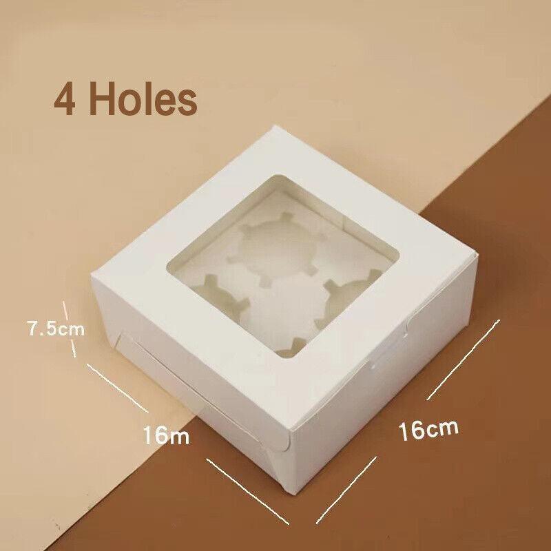 Cupcake Box Cases 1/2/4/8/12 Holes Window Face Cases Party Wedding Muffin Baking - 6 Holes 25PCS V528-CUPCAKE6HOLE25PCS
