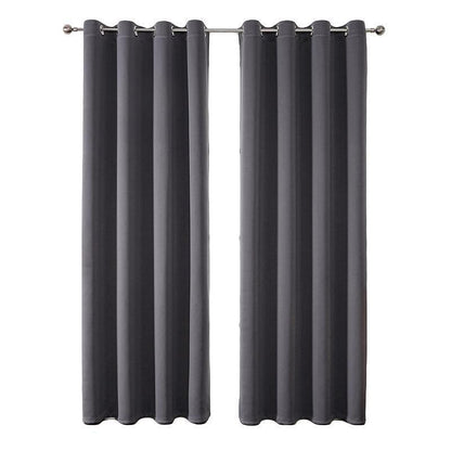 2pcs Semi Blackout Curtain Fabric Solid Colour Home Decor Drapes for Living Room - Light Grey - 132x160cm V528-CURTAIN-2PCS-132X160-LIGREY-201216