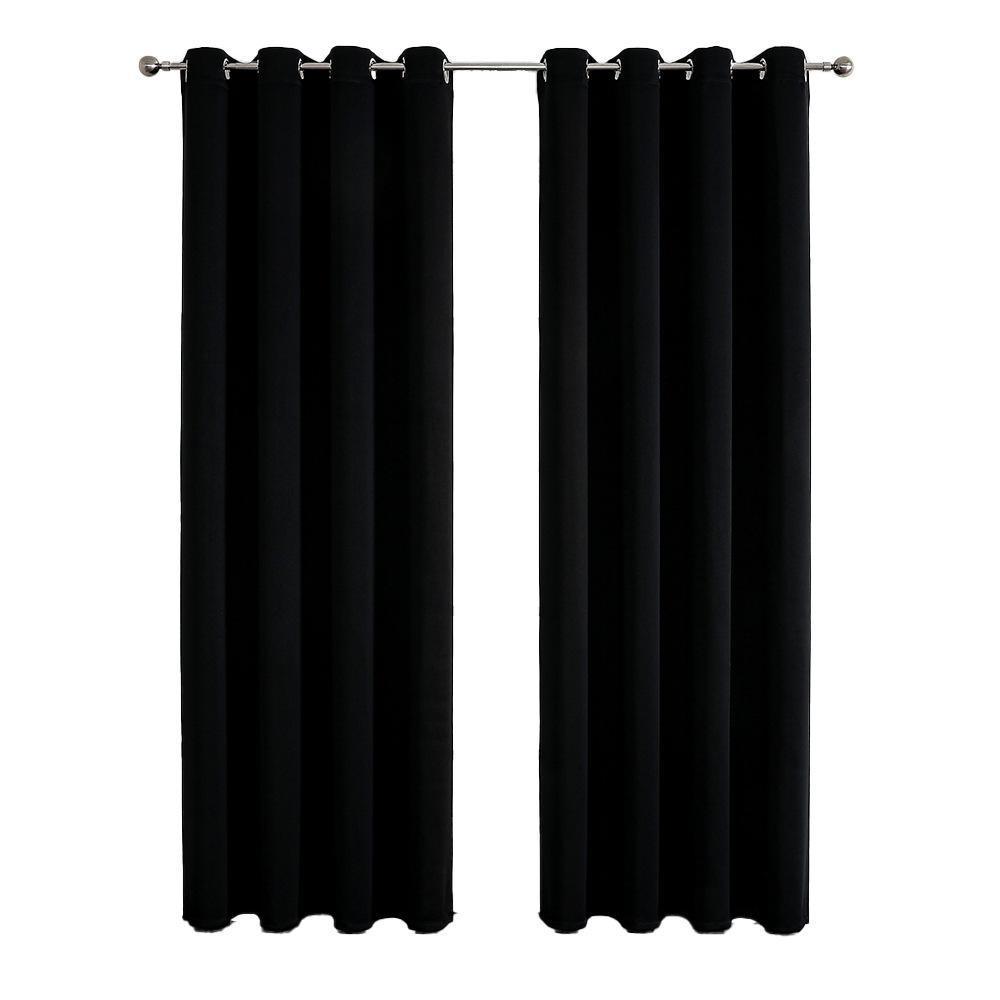 2pcs Semi Blackout Curtain Fabric Solid Colour Home Decor Drapes for Living Room - Red - 132x160cm V528-CURTAIN-2PCS-132X160-RED-494080