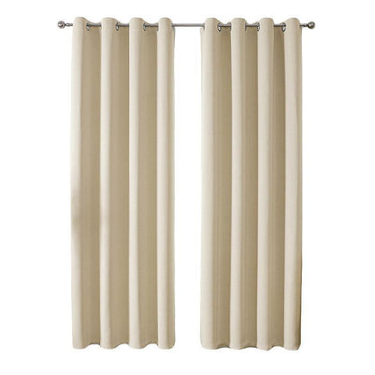 2pcs Semi Blackout Curtain Fabric Solid Colour Home Decor Drapes for Living Room - Black - 132x244cm V528-CURTAIN-2PCS-132X244-BLACK-432002