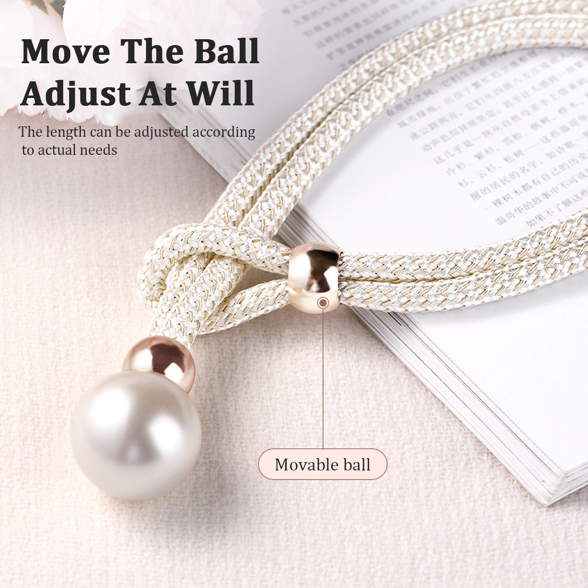 Curtain Tiebacks Pearl Strap Set 3 Pairs Decorative Buckle Holder Rings Hooks - Blue V528-CURTAIN-TIE-BLUE-3PAIR-796124